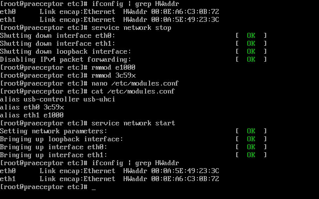 [ checking the corrected file /etc/modules.conf ]