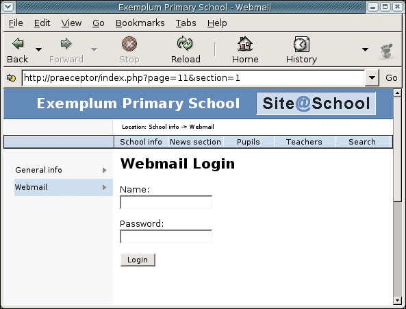 [ integrating webmail in siteatschool ]