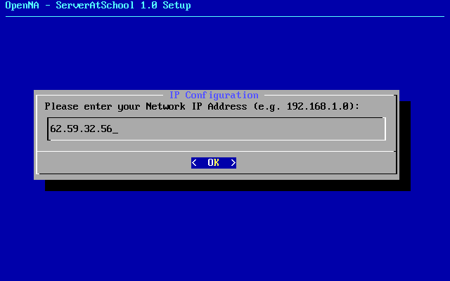 [ please enter the network address ]