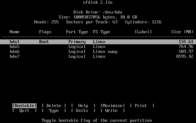[ set the active or boot flag for the boot partition ]