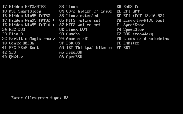 [ list of available partition type 2/2 ]