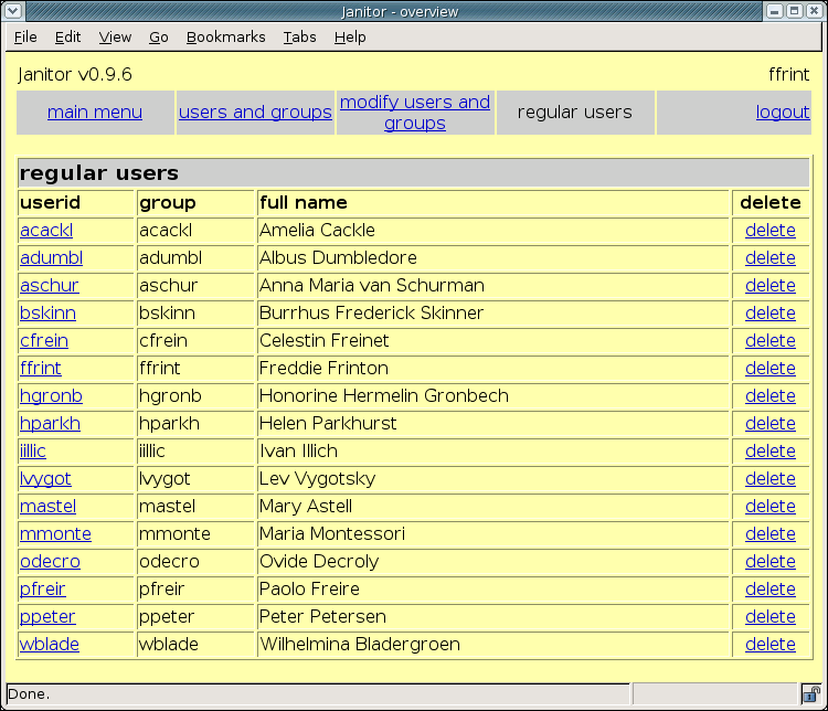 [ status quo of regular users after processing batch file ]