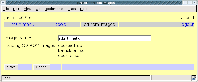 [ choosing the name for a CD-ROM image ]