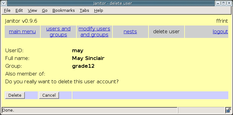 [ configming deletion of a pupil account ]