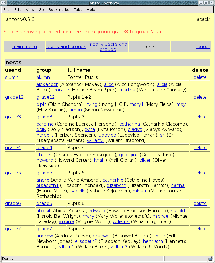 [ status quo of nests after promoting grade8 ]