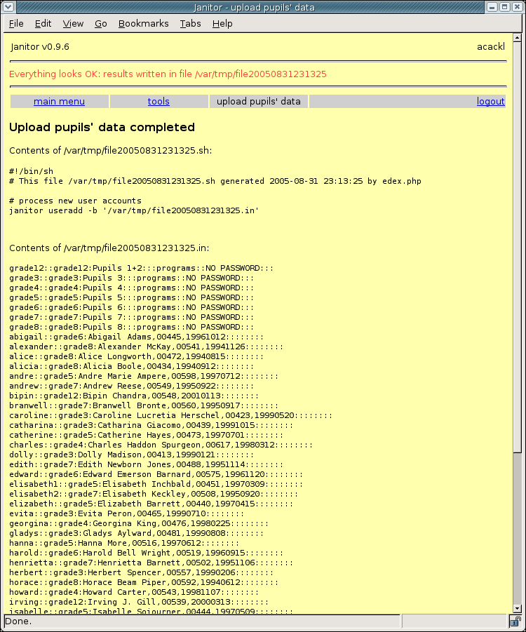 [ after generating the input it is shown on screen too ]
