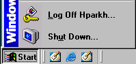 [ verifying the currently logged in user via the Start menu ]
