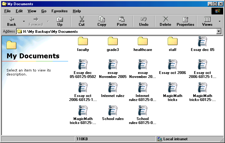 [ contents of the backup of 'My Documents' of Helen Parkhurst ]