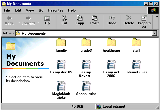 [ contents of My Documents of Helen Parkhurst ]