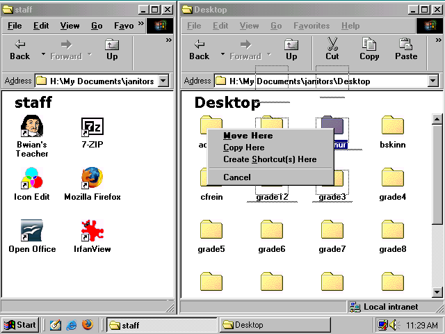 [ popup menu after dragging selected files to directory aschur ]
