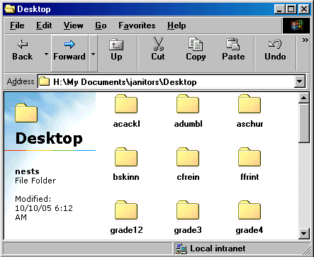 [ overview of Desktop directories for regular users ]