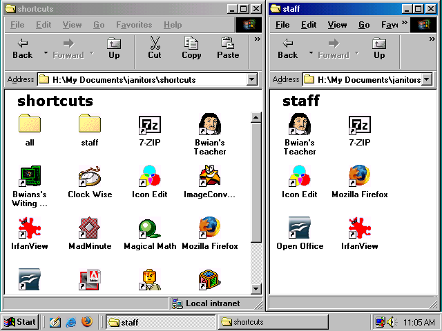 [ overview of all shortcuts and shortcuts for the staff ]