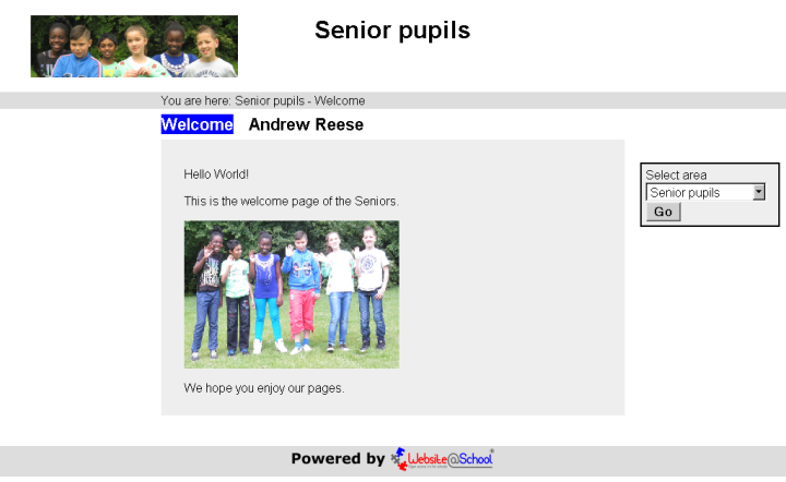 [ Area: Seniors. Welcome page, logo picture changed ]