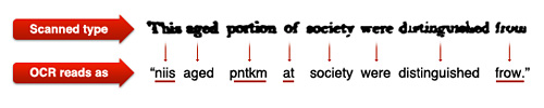 reCAPTCHA’s example of OCR mistakes