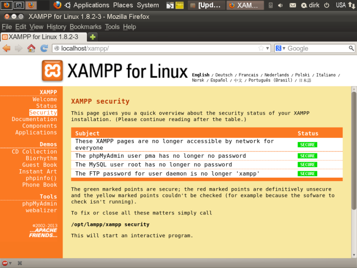 run xampp linux