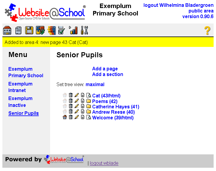 [ Page Manager: Seniors: page and sections added ]