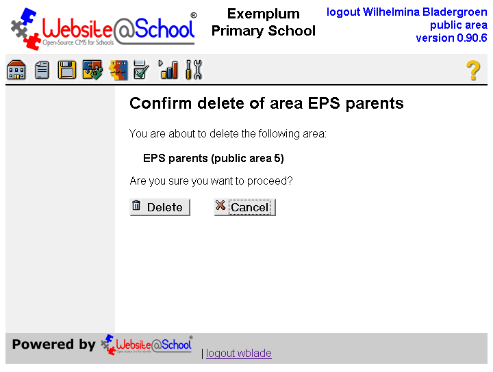 [ Confirm delete of area Exemplum Parents ]