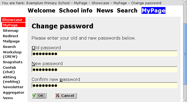[ my page change password dialogue ]