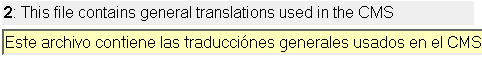 [ Numbered sentence (English) with translaton in entry field (Spanish) ]