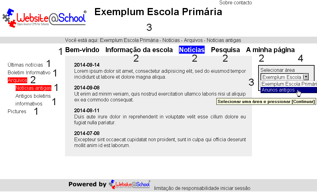[ The Exemplum Primary School webiste ]