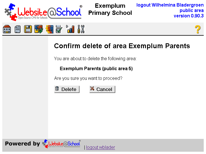 [ Confirm delete of area Exemplum Parents ]