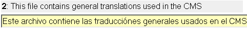 [ Numbered sentence (English) with translaton in entry field (Spanish)  ]